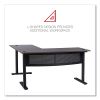 L-Shaped Writing Desk, 59.05" x 59.05" x 29.53", Gray/Black4