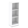 Three-Shelf Narrow-Footprint Bookcase, 15.75" x 11.42" x 44.33", White2