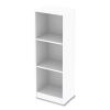 Three-Shelf Narrow-Footprint Bookcase, 15.75" x 11.42" x 44.33", White4