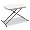 Height-Adjustable Personal Folding Table, Rectangular, 26.63" x 25.5" x 25" to 36", White Top, Dark Gray Legs3