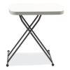 Height-Adjustable Personal Folding Table, Rectangular, 26.63" x 25.5" x 25" to 36", White Top, Dark Gray Legs5