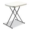 Height-Adjustable Personal Folding Table, Rectangular, 26.63" x 25.5" x 25" to 36", White Top, Dark Gray Legs6