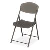 Rough n Ready Commercial Folding Chair, Supports Up to 350 lb, 18" Seat Height, Charcoal Seat/Back, Charcoal Base, 4/Pack3