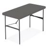 IndestrucTable Commercial Folding Table, Rectangular, 48" x 24" x 29", Charcoal Top, Charcoal Base/Legs2