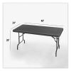 IndestrucTable Commercial Folding Table, Rectangular, 48" x 24" x 29", Charcoal Top, Charcoal Base/Legs4