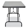 IndestrucTable Commercial Folding Table, Rectangular, 60" x 30" x 29", Charcoal Top, Charcoal Base/Legs2