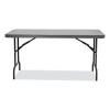 IndestrucTable Commercial Folding Table, Rectangular, 60" x 30" x 29", Charcoal Top, Charcoal Base/Legs3