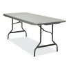 IndestrucTable Commercial Folding Table, Rectangular, 72" x 30" x 29", Charcoal Top, Charcoal Base/Legs2