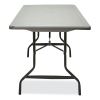 IndestrucTable Commercial Folding Table, Rectangular, 72" x 30" x 29", Charcoal Top, Charcoal Base/Legs3
