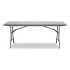 IndestrucTable Commercial Folding Table, Rectangular, 72" x 30" x 29", Charcoal Top, Charcoal Base/Legs4