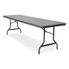 IndestrucTable Commercial Folding Table, Rectangular, 96" x 30" x 29", Charcoal Top, Charcoal Base/Legs2