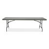 IndestrucTable Commercial Folding Table, Rectangular, 96" x 30" x 29", Charcoal Top, Charcoal Base/Legs4