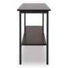 OfficeWorks One-Shelf Utility Table, Rectangular, 47.25" x 17.7" x 29.5", Walnut Top, Black Base/Legs3