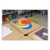 Self Stick Dry Erase Circles, 10 x 10, Blue/Green/Red/White/Yellow Surfaces, 10/Pack3