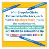 Super Clicks Retractable Markers, Assorted Tip Size, Conical Tip, Assorted Colors, 10/Pack6