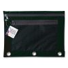 Two-Pocket Binder Pouch with Mesh Front, 11 x 9, Black, 6/Pack3