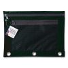 Two-Pocket Binder Pouch with Mesh Front, 11 x 9, Black, 6/Pack4
