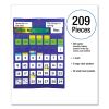 Complete Calendar and Weather Pocket Chart, 51 Pockets, 26 x 37.25, Blue2