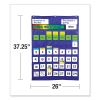 Complete Calendar and Weather Pocket Chart, 51 Pockets, 26 x 37.25, Blue3