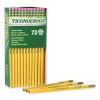 Pencils, HB2 Numeric Graphite Scale, Black Lead, Yellow Barrel, 72/Pack4
