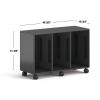 Class-ifi Tote Storage Cabinet, Three-Wide, 46.63" x 18.75" x 31.38", Charcoal Gray2