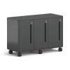 Class-ifi Tote Storage Cabinet, Three-Wide, 46.63" x 18.75" x 31.38", Charcoal Gray3