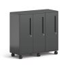 Class-ifi Tote Storage Cabinet, Three-Wide, 46.63" x 18.75" x 44.13", Charcoal Gray4