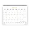 Gold Collection Monthly Desk Pad Calendar, 22 x 17, White Sheets, Black Headband, Clear Corners, 12-Month (Jan to Dec): 20242