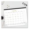 Gold Collection Monthly Desk Pad Calendar, 22 x 17, White Sheets, Black Headband, Clear Corners, 12-Month (Jan to Dec): 20245