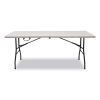 Bifold Resin Folding Table, Rectangular, 70.9" x 29.1" x 30", White Granite Top, Gray Base/Legs, 2/Pack2