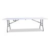 Bifold Resin Folding Table, Rectangular, 94.5" x 29.9" x 30", White Granite Top, Gray Base/Legs, 2/Pack2