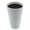 Paper Hot Cups, Double-Walled, 16 oz, White, 500/Carton3