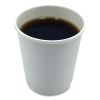 Paper Hot Cups, Double-Walled, 8 oz, White, 500/Carton4