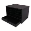 Midnight Black Collection Desktop Organizer, 5 Compartments, MDF, 13.3 x 10.5 x 9.4, Black, Ships in 1-3 Business Days2