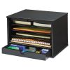 Midnight Black Collection Desktop Organizer, 5 Compartments, MDF, 13.3 x 10.5 x 9.4, Black, Ships in 1-3 Business Days4