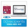 1099-NEC + 1096 Tax Form Kit with e-File Code, Inkjet/Laser, Five-Part Carbonless, 8.5 x 3.67, 3 Forms/Sheet, 50 Forms Total2