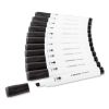 Chisel Tip Low-Odor Dry-Erase Markers with Erasers, Broad Chisel Tip, Black, Dozen2