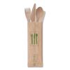 Wood Cutlery, Fork/Knife/Spoon/Napkin, Natural, 500/Carton3