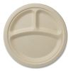 Fiber Plates, 9" dia, Natural, 1,000/Carton1