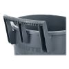 Vented Wheeled BRUTE Container, 32 gal, Plastic, Gray2