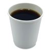 Paper Hot Cups, Double-Walled, 8 oz, White, 25/Pack4