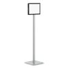 Info Stand Basic Floor Stand, 51.57" Tall, Black Stand, 8.5 x 11 Face2