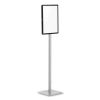 Info Basic Floor Stand, 55.31" Tall, Black Stand, 11 x 17 Face3