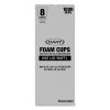 Foam Drink Cups, 8 oz, White, 25/Bag, 40 Bags/Carton3