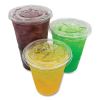 PET Lids, Fits 8 oz to 10 oz Cold Cups, X Straw Hole, Clear, 1,000/Carton4