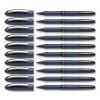 One Business Rollerball Pen, Stick, Fine 0.6 mm, Black Ink, Dark Blue/Black Barrel, 10/Box2