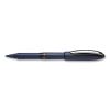One Business Rollerball Pen, Stick, Fine 0.6 mm, Black Ink, Dark Blue/Black Barrel, 10/Box5
