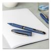 One Business Rollerball Pen, Stick, Fine 0.6 mm, Black Ink, Dark Blue/Black Barrel, 10/Box8