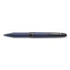 One Business Rollerball Pen, Stick, Fine 0.6 mm, Black Ink, Dark Blue/Black Barrel, 10/Box9