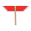 Handheld Stop Sign, 18" Red/White Face, White Graphics3